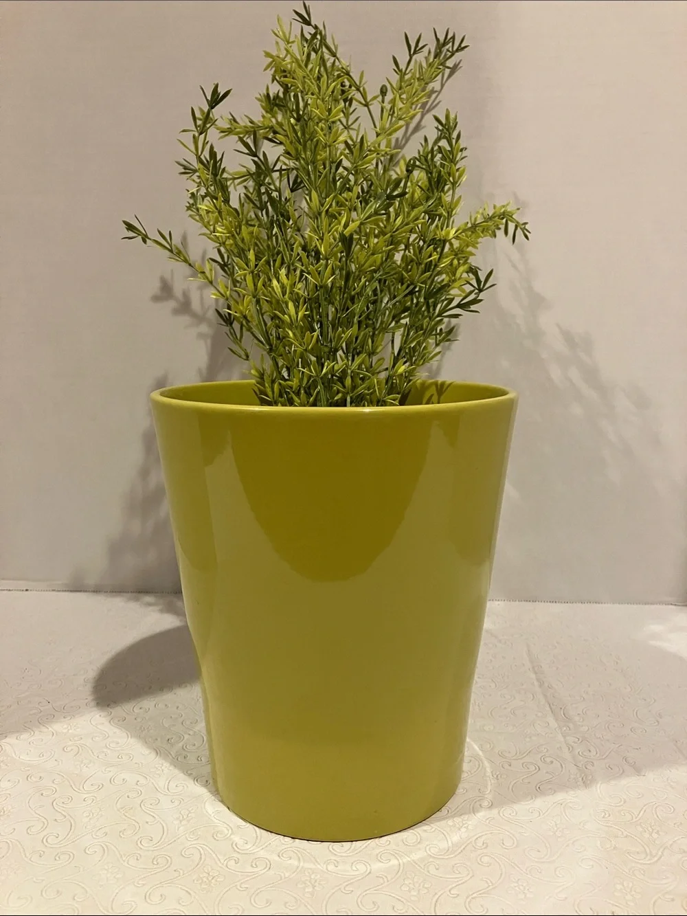 Contemporary Lime Green Decorative Plant Pot